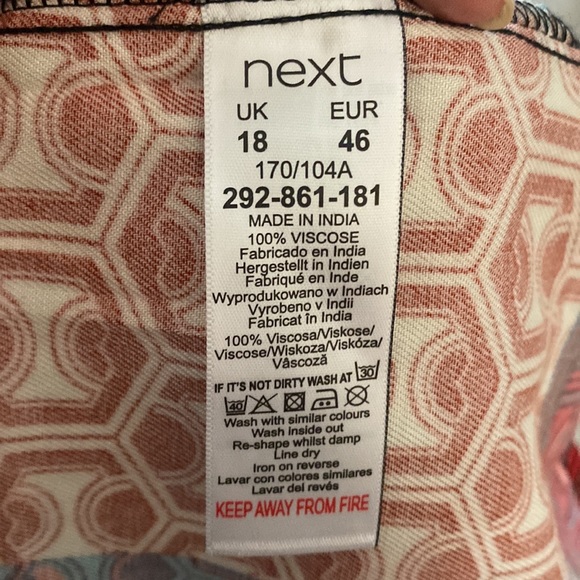 Dress - Next UK 🇬🇧 UK Size 18  USA 🇺🇸 size 14 - Picture 10 of 11